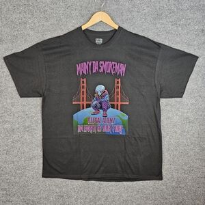 Mainy Da $mo&eman "Illegal Alienz" Tee - Golden‎ Gate Bridge Alien Graphic 🔥
